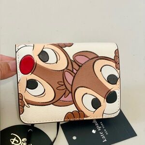 NWT Kate Spade X Disney Chip & Dale Small Wallet Limited Edition KL903